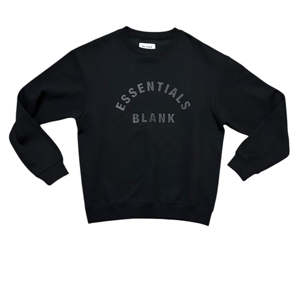 Blank Essentials Mens Arch Sweatshirt Crew Sweater Neck Black Large - Picture 2 of 6